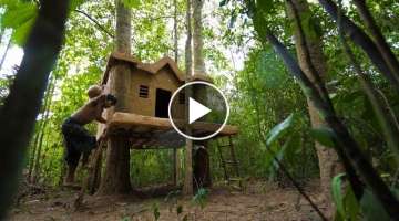 Build The Most Beautiful Jungle Tree House by Ancient Skills