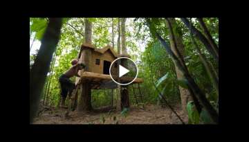 Build The Most Beautiful Jungle Tree House by Ancient Skills