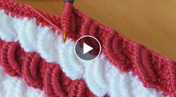 Two-color crochet knitting pattern /iki renkli tığ işi örgü modeli