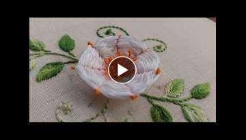 Most beautiful flower design with new trick|latest hand embroidery design