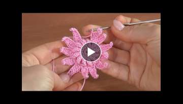Charming FLOWER /3D crochet / Decorate any product