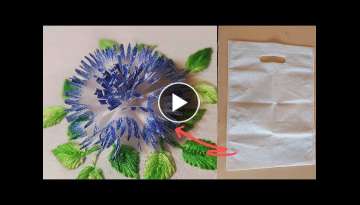 Gorgeous flower design with shopping bags|superrrrrrr easy hand embroidery