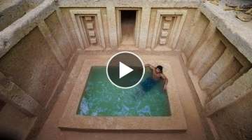 Build The Most Stunning Underground Temple Swimming Pool by Ancient Skills