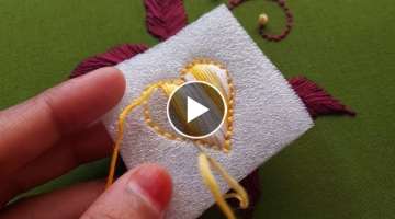 3D flower design with easy trick|super easy hand embroidery