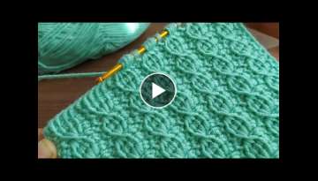 Super Easy Tunisian Knitting Pattern - Tunus İşi Olay Olacak Çok Güzel Örgü Modeli