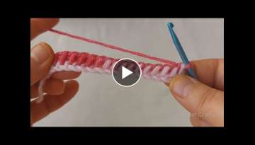 En kolay Tunus işi örgü modeli-süper easy Tunusian crochet knitting