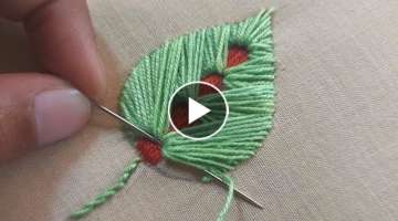 Amazing leaf design|hand embroidery tutorial|latest kadhai design