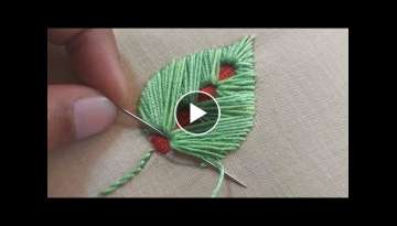 Amazing leaf design|hand embroidery tutorial|latest kadhai design