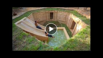build tunnel swimming pool water slide to temple underground swimming pool