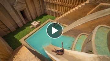 How We Build Underground Tunnel Water Slide Park Into Swimming Pool house