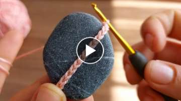 Super Easy Knitting Pattern on Stones - Taşlar Üzerine Yaptığım Örgü Modeline Bayılacaks...