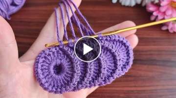 PERFECT Very easy very stylish crochet flower knitting model Çok kolay tığişi çiçek örgü ...