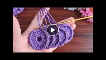 PERFECT Very easy very stylish crochet flower knitting model Çok kolay tığişi çiçek örgü ...