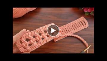 Wow! super idea how to make eye catching crochet hair band süper fikir göz alıcı tığ işi s...
