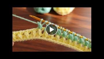Amazing Ver Easy Very Beautiful Tunisian Knitting - Tunus İşi Şahane Kolay Örgü Modeli