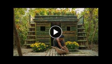 Building the Most Beautiful Bamboo tiny Home Villa by Ancient Skill