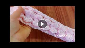 Super easy crochet knit bandana making-Tığ işi kolay fiyonk bandana yapımı