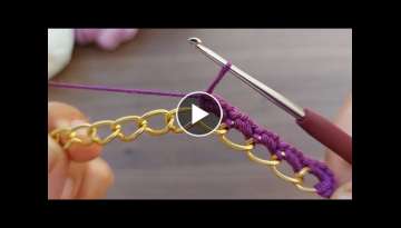 Super Crochet Knitting Pattern Made with Chain - Tığ İşi Çok Güzel Örgü Modeli