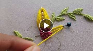 Amazing flower design with pins|latest hand embroidery design with new tricks