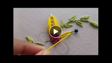 Amazing flower design with pins|latest hand embroidery design with new tricks
