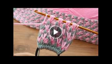  Amazing Very easy Tunisian crochet chain very stylish hair band making #crochet