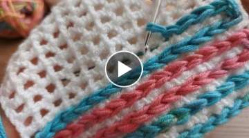 Super Easy Crochet Knitting - Çok Kolay Tığ İşi Örgü Modeli 