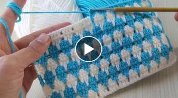 How to make a crochet knitted blanket - Tığ işi battaniye yelek modeli