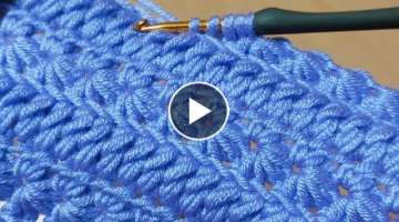 Practical very easy crochet knit blanket pillow sample