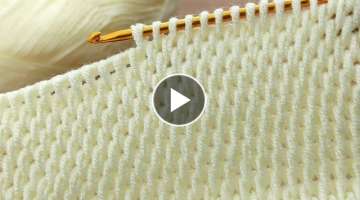 Super Easy Tunisian Crochet Baby Blanket For Beginners online Tutorial *