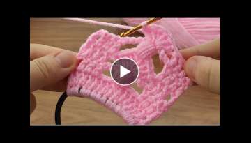 Very easy Tunisian hair band making /baby soft hair band online tutorial