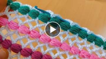 Easy crochet knitting with leftover yarns / Artık iplerle kolay tığ işi örgü