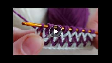 Super Easy Tunisian Crochet - Tunus işi çok kolay çok güzel örgü battaniye yelek modeli