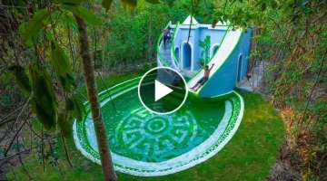 Building a Million Dollar Water Slide House and Swimming Pool