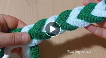 just crochet four strips perfect result / sadece dört şerit tığ işi mükemmel sonuç