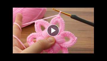  Wonderfullll you will love it! I made a very easy crochet flower for you #crochet #knitting