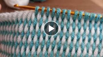 Super Easy Tunisian Knitting - Tunus İşi Muhteşemmm Örgü Modeli 