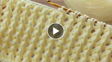 Amazing Very easy row Tunisian crochet baby blanket pattern online tutorial #tunisian