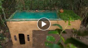 Amazing! Build the Most Beautiful Bamboo Swimming Pool On The Villa House By Ancient Skill