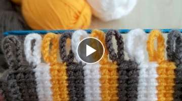 Super Easy Crochet Tunisian - Çook Guzel Tunus İşi Yelek Battaniye Örgü Modeli