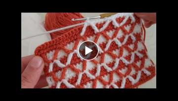 Amazing Easy 3D Crochet Knitting Pattern - Şahane Tığ İşi Yelek Battaniye Örgü Modeli