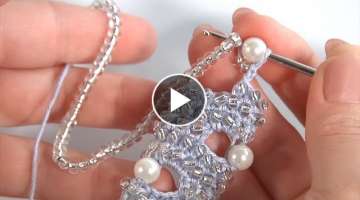 DELIGHT Delicate Beautiful Ornament or Lace Crochet/How to Add Beads to Your Crochet
