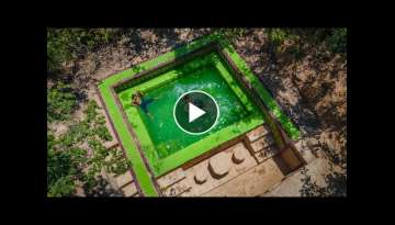 Build The Most Secret Underground Green Swimming Pool Villa by Jungle Survival