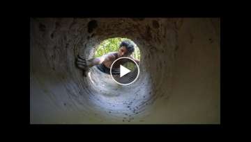 How I Built The Most Mysterious Undergrund Tunnel Slide Swimming Pool House, JungleSurvivalBuildi...