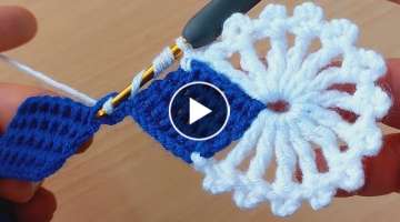 double-sided fan very beautiful crochet knitting / çok hoş bir tığ işi örgü