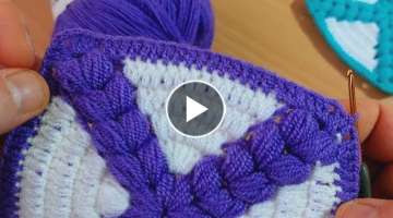 easy square crochet motif / kolay ve gösterişli kare tığ işi
