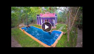 Build The Most Amazing Outdoor Sitting Area and Swimming Pool for My Villa; Bushcraft Skills