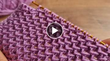 Super Easy Tunusian Knitting - Tunus İşi Muhteşem Örgü Modelinin Yapımı