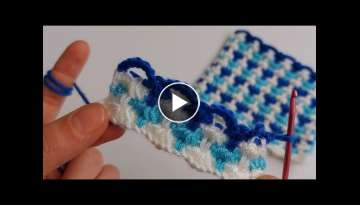 Super Easy Tunisian Knitting Pattern - Tunus işi cok guzel cok kolay yelek battaniye örgü mod...