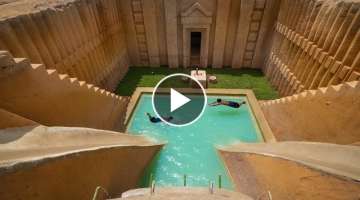 We Built The World's Most Amazing Underground Water Slide Park Villa Underground