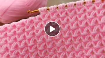 Amazing Super Easy Tunisian Crochet Baby Blanket For Beginners online Tutorial * #Tunisian